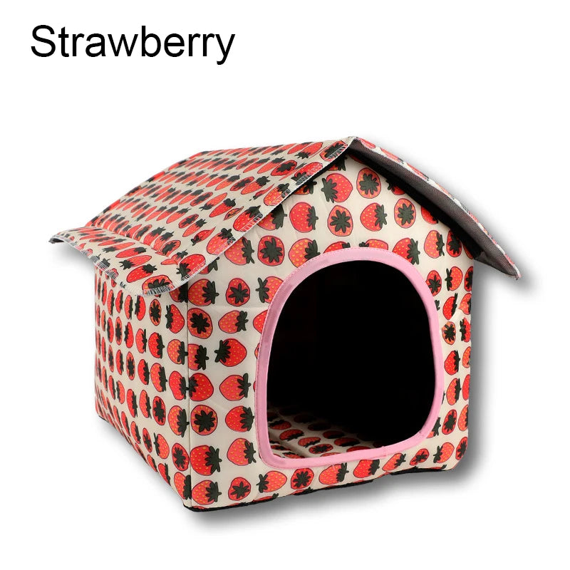 Waterproof Cat House for Outdoors Rainproof Pet Cat Cave Sleep Beds