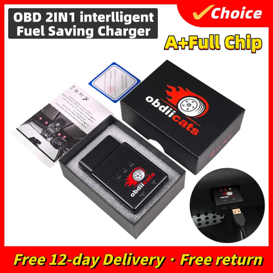 obdiicats OBD 2IN1 Fuel Saving With Fast Charger Chip Tuning Box